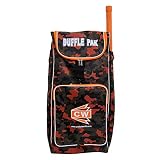 CW Duffle Paket Orange Schwarz Duffle Pack Orange Schwarz Armee Print Kit Tasche Cricket Kit Tasche Camouflage Rucksack Kit Dual Schlägerfach Sport Kit Tasche Duffle Bag Kit mit Doppelschlägerfach