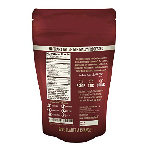 Image of Coconut Cloud Dairy-Free Instant Hot Cocoa Powder: Vegan, Non-GMO, 12 oz