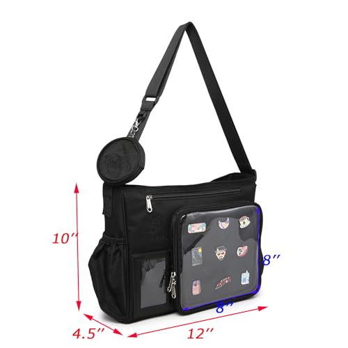 CHERRY SAUCE Ita Bag Kawaii Canvas Pin Display Purse Crossbody Shoulder Bag2