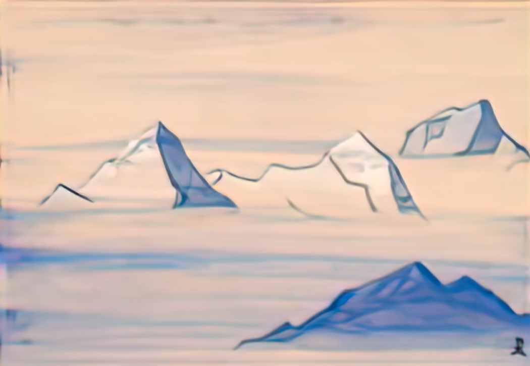 Nicholas Roerich photo A4 himalayas study holy himalayas 1933