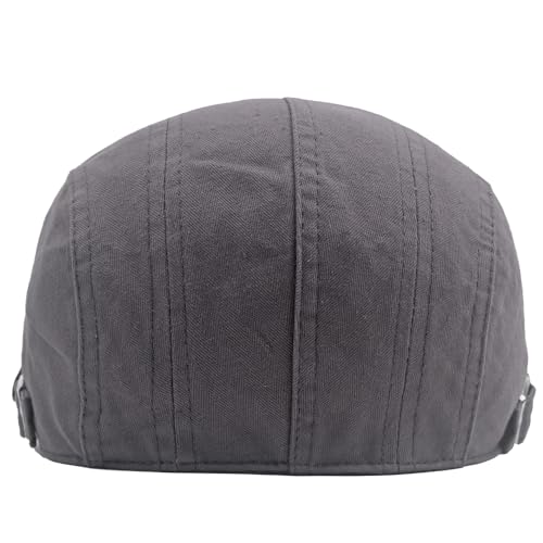 Image of Quanhaigou Men's Cotton Flat Ivy Gatsby Newsboy Driving Hat Adjustable Irish Cabbie Ivy Driving Hunting Cap