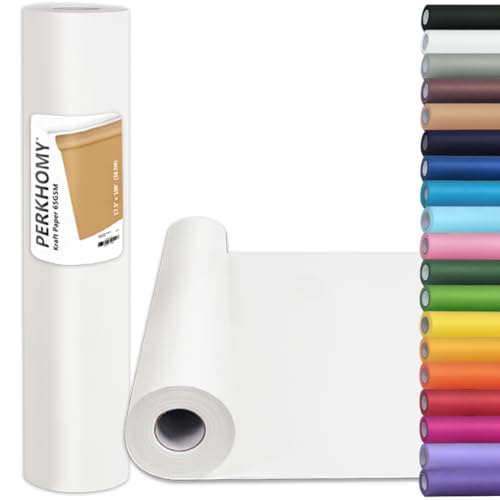 PerkHomy White Kraft Paper Roll 17.5 x 100