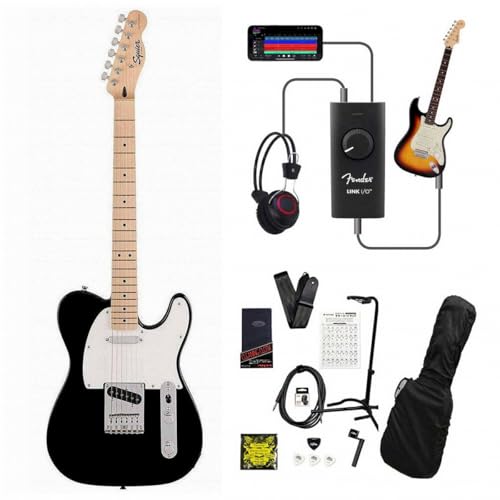 Squier/Sonic Telecaster Maple Fingerboard White Pickguard Black �X�N���C���[ �^�����Z�b�V�����ŏ�B�ILink I/O�t��13�_�Z�b�g