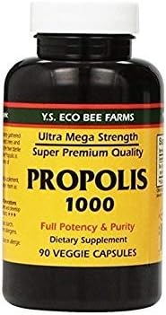 YS Eco Bee Farms Propolis 1000-90 caps (Pack of 4)