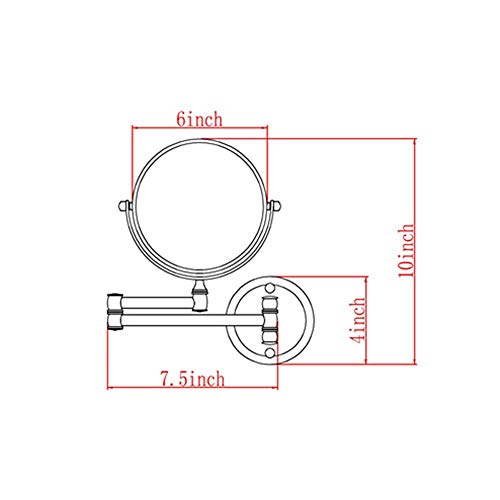 Miroir de maquillage mural double face extensible pour salle de bains - 3