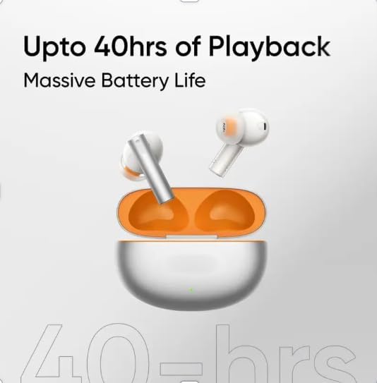 Image of Lynacz Original Bluetooth Earbuds air 6 Loud & Clear Music & Calls, Compatible with Realme, Oppo, Vivo, Oneplus,TWS Earphone, Long Life Battery Wireless Earbuds with Charging Case, (Silver)