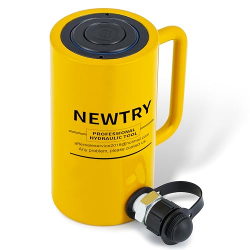 Image of NEWTRY 20 ton Hydraulic Ram Jack Multi-Section Stroke 8 inch /200mm Long Type Portable Hydraulic Cylinder Industrial Lifting Jack