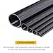 Industrial Carbon Fiber Tubes, 3K Woven Hollow Carbon Round Tube, for Aeronautical Modeling/Robotics/Drones/Fishing Rods, Matte Surface(46x42mm)