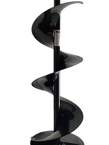 Miniatura 3 de GardenTrax - Broca de taladro en espiral de tierra de 8 pulgadas de profundidad x 36 pulgadas de largo excavadora de agujeros de poste con eje de