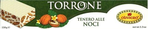OlivieroTraditional Italian Walnut Torrone, (2)- 5.3 oz. Bars