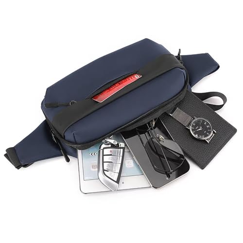 Image of Wildhorn Crossbody Sling Bag for Men | Compact Waist & Chest Bag | Water-Resistant Travel Fanny Pack with Adjustable Strap for Daily Use, Hiking & Outdoor Activities (Blue)