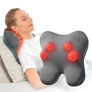 Bob and Brad EZBack Massagegerät Rückenmassagegerät mit Wärme, Shiatsu 3D Knet Nackenmassagegerät, Muskelschmerzlinderung Verkabelt Massagekissen für Nacken, Rücken, Beine, Geschenke für Männer Frauen