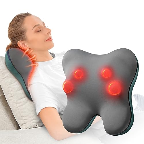 Bob and Brad EZBack Masseur Cervical, Coussin Massage Dos et Cou Épaules avec chaleur, Appareil de Massager Shiatsu Électrique, Massage et Relaxatio