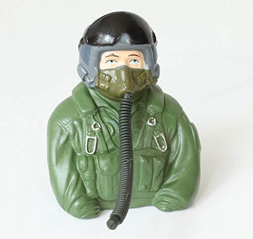 1/6 Scaled Freewing EDF Jet Pilot Figure for RC Model Airplane Jet Plane - Green - L77×W35×H76mm