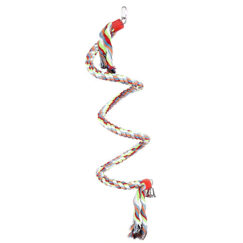 Cuerda de escalada de loro Pájaro Columpio Juguetes de pie Aves Suministros para loros grandes medianos pequeños 1.6 metros
