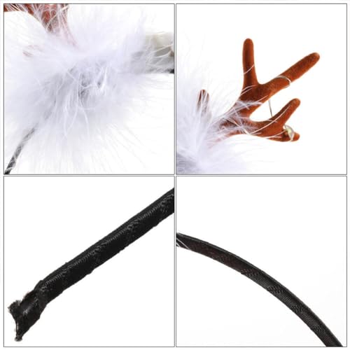 FRCOLOR Light Up Reindeer Headbands, 6pcs Antlers Headband with LED Lights Holiday Headbands Reindeer Antler Hairband - Image 4