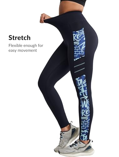 Yvette Womens Workout Leggings with Pockets - High Waisted Tummy Control Running Pants,Not See Through,Gym to Street 6