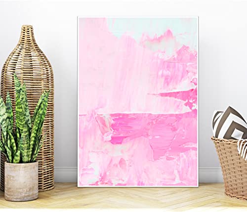 Hot Pink Wall Art Set Of 3 Prints - 8X10 Inches Wall Art - Set Of 3 Pink Prints | Light Pink Print - Pink Abstract Print Set -Pink Poster Set - Pink Posters Art - Set Of 3 70'S Abstract Colour Gradient Home Decor Wall Art Prints, Summer Printable Wall Art Prints, Mid Century Boho Style Abstract Prints (A1, 12X16 Inches) #TOP6