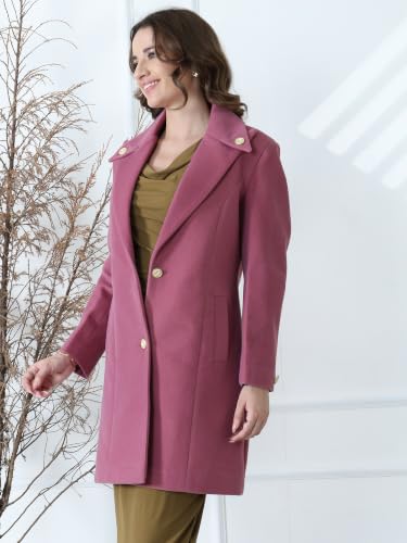 Image of PLAGG Women's Notched Lapel Long Overcoat