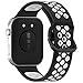 WalkerFit Breathable Bands Compatible with Huawei Watch Fit 3 Straps - Replacement Silicone Watch Bands - Black/White-2