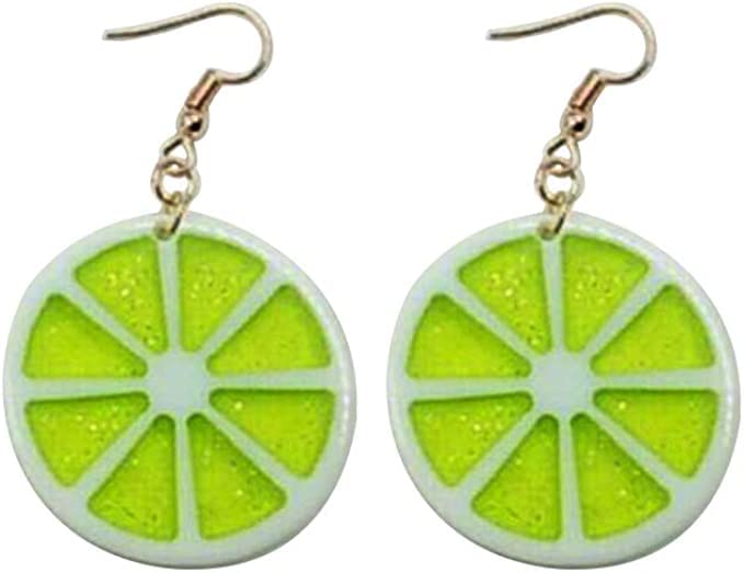 Lemon Acrylic Dangle Earrings Fruit Earrings For Women Girls