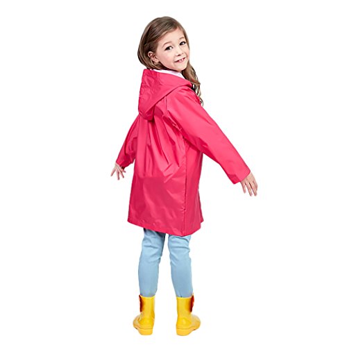 Image of Kid's Durable Rain Cape /Raincoat Portable Hooded Poncho for Boys Girls