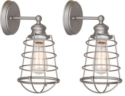 Image of Design House 519702 Ajax 1 Light Wall Light, Galvanized Steel Finish (Pack of 2)
