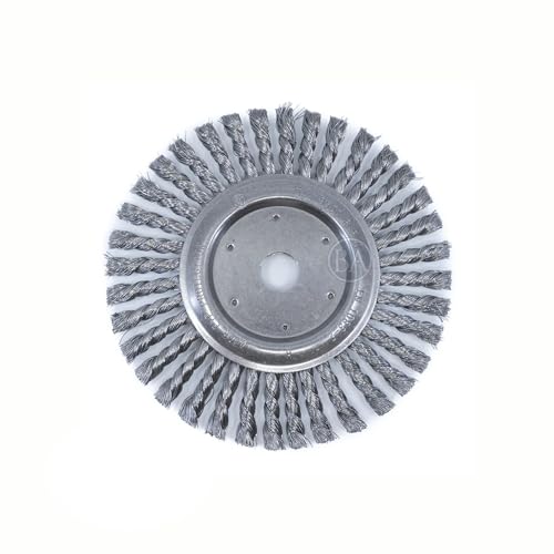 Image of Benchmark Abrasives Wire Wheel Expansion Joint Cleaning Wheel, Knotted Wire for Cleaning Cracks in Asphalt, Concrete, Masonry (8 inch - Carbon Steel)