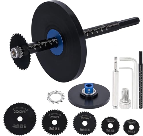 Image of PVC Pipe Internal Cutter Set - 360 Rotating Cutter, adjustable depth gauge, 5 HSS Saw Blades & Hex Key Shaftand 2 mandrels, portable PVC /ABS pipe cutter forinternal cutting Black, 4 Inch)