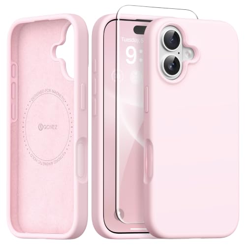 Coque magnétique pour iPhone 16 évite la casse écran et objectif avec son silicone antichoc