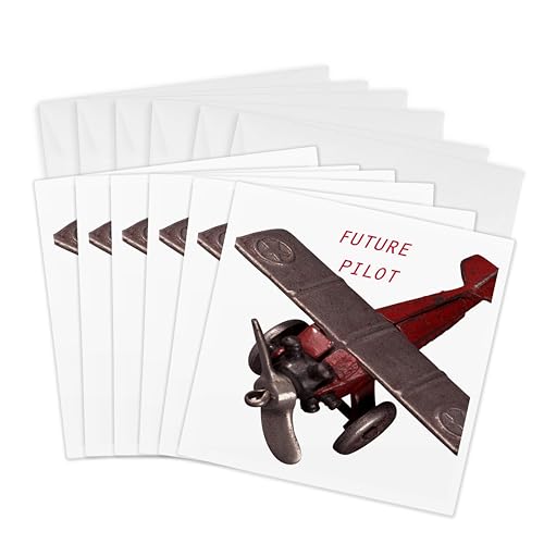 Cartes de vœux Future Pilot 3dRose | Lot de 6 pour accompagner vos cadeaux