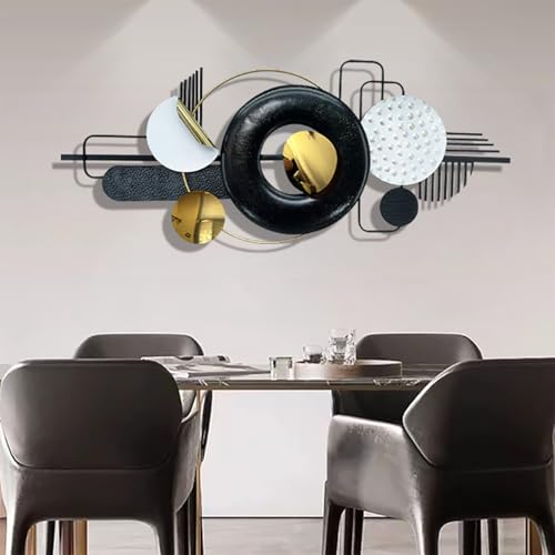 Ironelle Abstract Metal Wall Art Modern Metal Wall Sculptures Large 59" x 25" 3D Textured Black Wall Decor for Living Room Bedroom Office Kitchen Hallway Dining Room Wall Hanging Decor - Image 6