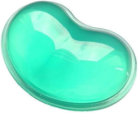 LetGoShop Silicone Gel Wrist Rest Heart-Shaped Translucence Ergonomic Mouse Pad Cool Hand Pillow Effectively Wrist Fatigue(Green)