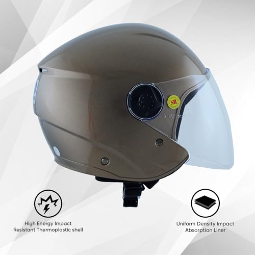Image of TVS iQube Open Face Helmet for Men & Women | ISI Certified