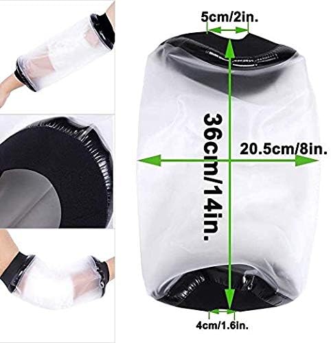 Elbow Arm Bandage Waterproof Protector Cast Cover for Shower PICC line Surgery Keep Injury Wound Dry Showering Bathing Swimming 100% Reusable Watertight Protection Seal Adult 12''