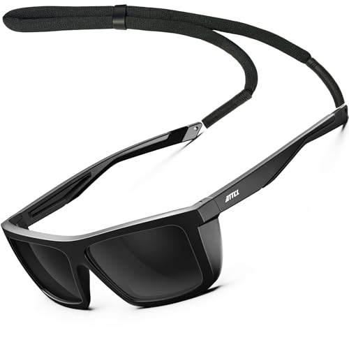 ATTCL - Occhiali da sole sportivi polarizzati, unisex, per ciclismo, guida e pesca, 100% protezione UV UV400, categoria 3 CE, Medium