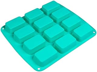 Webake Brownie Baking Tray Silicone Mini Bread Loaf Tins Rectangular Cake Moulds for Brownie, Cheesecake, Mini Cake, 30 x 25.4 x 2.5 cm