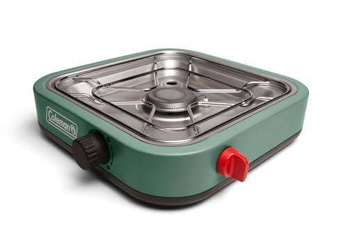 Image of Coleman Cascade 18 1-Burner Camping Stove, Portable Cooktop with 8000 BTUs & Matchless Lighting, Fits 12-Inch Pan, Great for Outdoor Cooking, Camping, Tailgating, Grilling, BBQs, & More (Pack of 3)