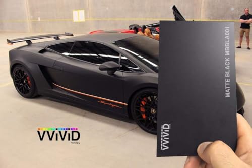 Image of Satin Flat Matte Stealth Jet Black 5ft Vinyl Wrap Roll with Air Release Technology (5ft x 1ft)