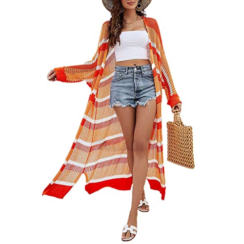 Kimono de ganchillo playero para mujer protector solar XL