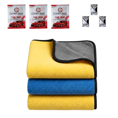 Image of RBORA Microfiber Cloth for Car Cleaning & Bike Cleaning, Ultra Soft Scratch-Free Car Cleaning Clothes, Highly Absorbent Detailing Towel for Cars, Bikes, Glass & Dashboard