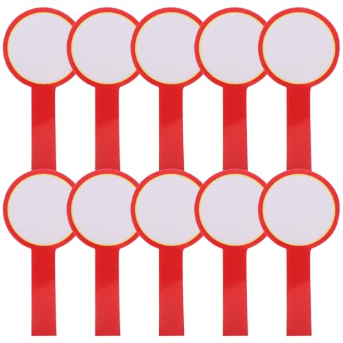 EXHUMKY Pizarra Portátil Borrable 10 Piezas 10x20 Cm Color Rojo, Tablero de Puntuación Reutilizable para Jueces y Votación, Mini Pizarra Borrable Multiusos para Eventos Deportivos