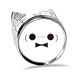 DIYthinker Lovely Kaomoji Figure Baymax Ring Adjustable Love Wedding Engagement