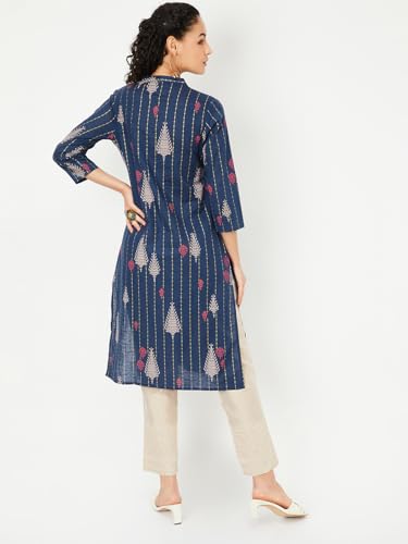 Image of Max Women's Cotton Blend Regular Fit Casual Kurta