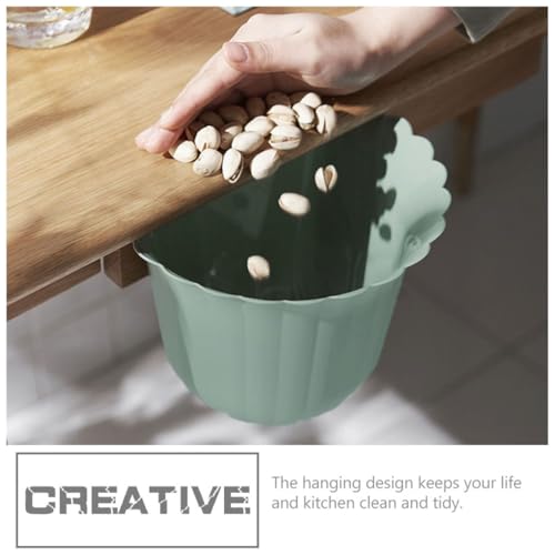 Caneca de basura para cocina colgante de plástico verde miniatura 5