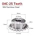 Carbon Steel Motor spur Gear 1pcs 25Teeth 04C Stainless Steel Industrial Drive Sprocket Wheel Chain Gear Bore 8-20mm(17mm)