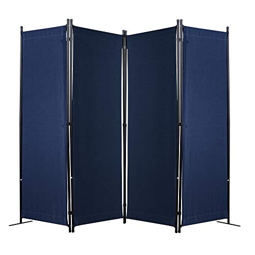 UMI. Essentials Paravent - Biombo (4 piezas, 170 x 220 cm), color azul