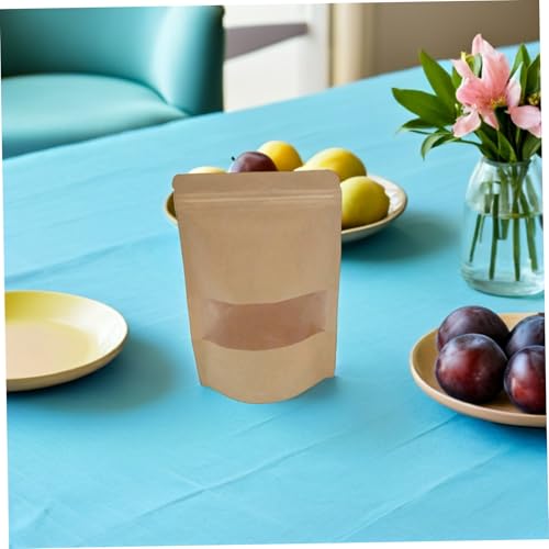 Sachet kraft fermeture éclair réutilisable pour thé séché et biscuits - 5