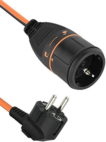 Electraline 01666 Verlängerung 30M 3G1.5 mit Steckdose Electralock, Stromanschlussverriegelungssystem da er ein versehentliches Trennen des angeschlossenen Geräts während seiner Ve