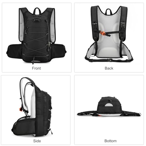 Mochila de senderismo impermeable ligera 18L negro miniatura 7